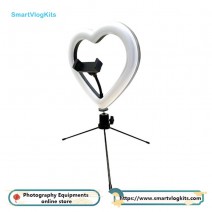 10 inch ring heart shaped light Conference Lighting with Tripod for TikTok YouTube Video Zoom Calls
