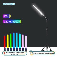 RGB colorful handheld photography LED Video Light Stick 9 Colors Adjustable 3200K-5500K Built-in Rechargeable Battery with Stand and Remote Control
