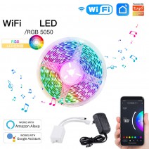 WiFi Tuya Smart LED Strip Lights Work RGB Color Changing 16 Million Colors with App Control and Music Sync for Home Kitchen TV Party