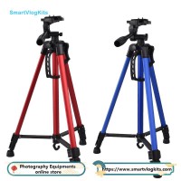 red blue Aluminum Camera Tripod Monopod with adjustable 360 Degree Rotatable Center Column and Ball Head for DSLR Camera Video Camcorder Travel