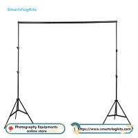 260x300cm Adjustable Heavy Duty Backdrop Stand Background Support System Kit with Carry Bag for Photography Parties Wedding Portrait Studio