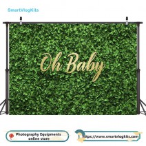 210x150cm 7x5FT Green Leaves Photography Backdrops Nature Backdrop Birthday Background for Birthday Party Seamless Photo Booth Prop Backdrop