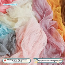 2X1.5M colorful Tulle Sheer Fabric Backdrop background for Wedding Baby Shower