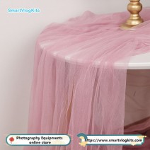 3X1.5M colorful Tulle Sheer Fabric Backdrop background for Birthday Party Event Decor