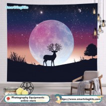 100x70cm Popular Wall Hanging Tapestry Premium Fabric Shining Christmas Star Night Sky Background