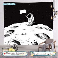 Outer Space and Galaxy Tapestry Night Sky Home Decor for Room star sky hanging backdrop 100x70cm