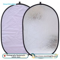 90x120cm oval silver white collapsible reflector for Studio Video Photography Lighting and Outdoor Lighting