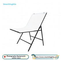 60x100cm Portable Shooting Table Sweep Matte White Easy to Clean Acrylic Foldable Studio Lighting Table for E-Commerce Product Photography and Still Life