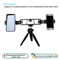 17cm 3 in 1 Smartphone Tripod Adapter Holder Clamp Phone Tripod Mount Adapter Clip