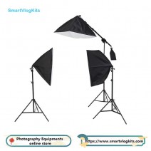 3pcs 50x70cm Photography Camera Light Soft Box Equipment for Video Recording Filming Podcast without lamps