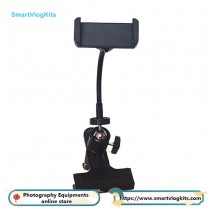 Selfie Cell Phone Holder Stand for Live Stream Makeup with table clip Compatible with Android Phone iPhone 